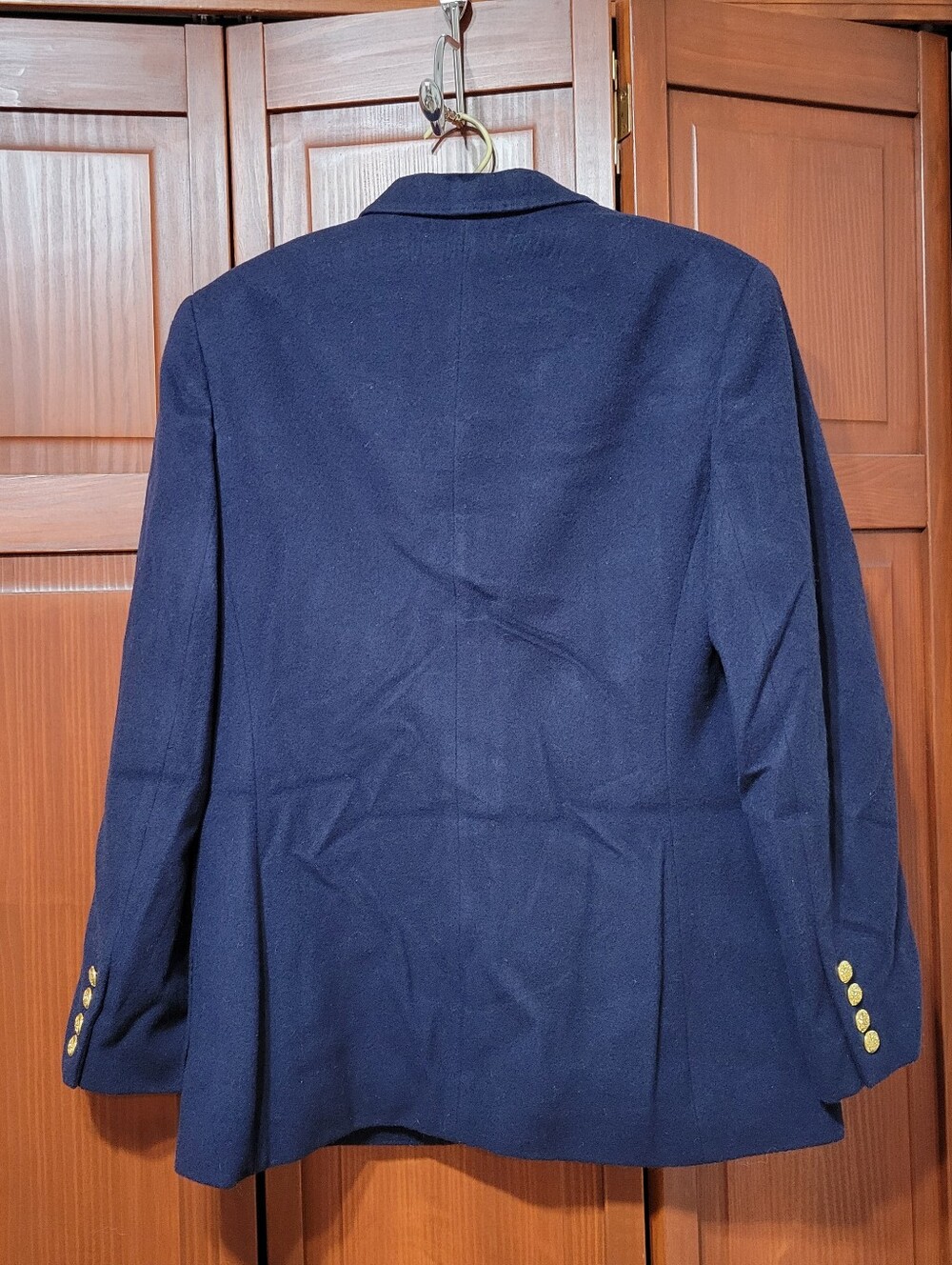 Vintage Lauren Ralph Lauren Petite Dark Blue Wool and Cashmere Blend Blazer 10P - Picture 5 of 12